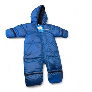 NWT Columbia Infant Button Rock Bunting Snowsuit/Jacket 3-6 Months Blue